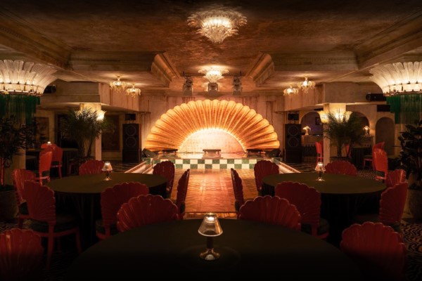 illuminazione sala ristorante in strass vetro di murano